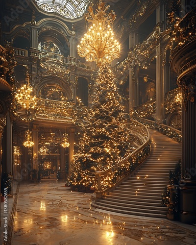 Festive holiday season extravagant palace high resolution picture