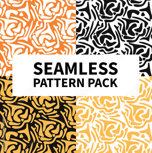 Seamless pattern pack, Vector abstract fabric and background seamless pattern.  