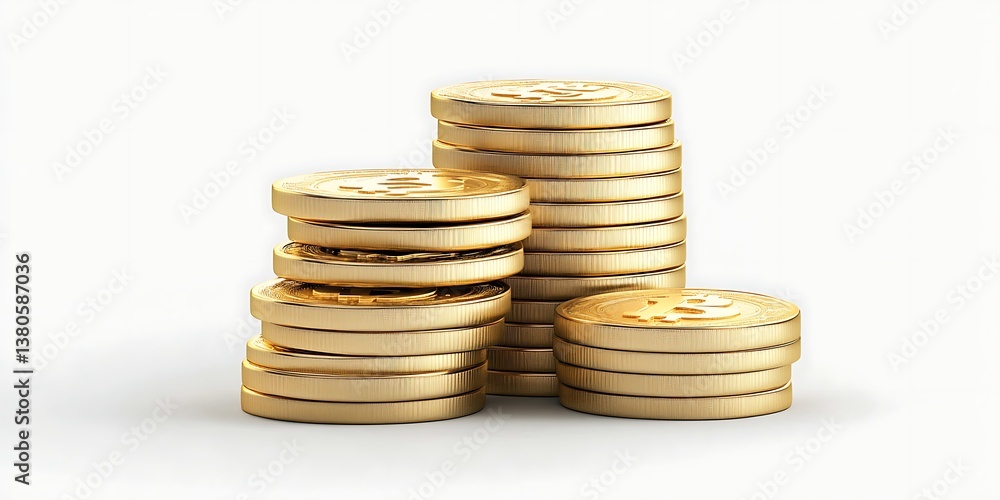 a stack of gold coins a stack of gold coins