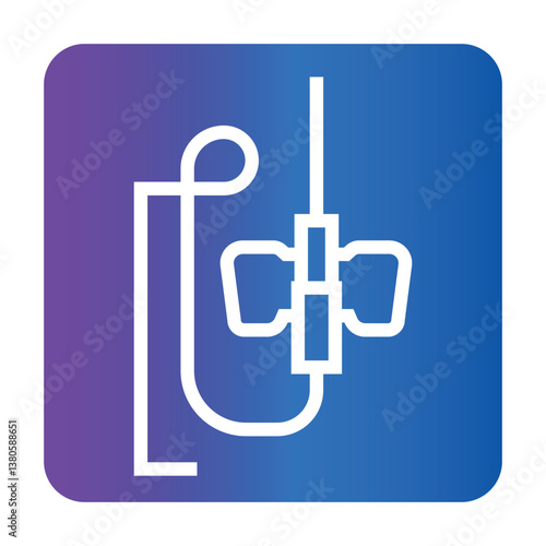 catheter black line icon for digital and print projects.