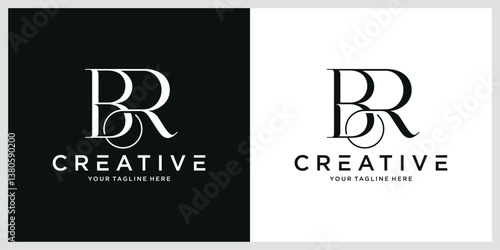 Initial BR letter logo design vector