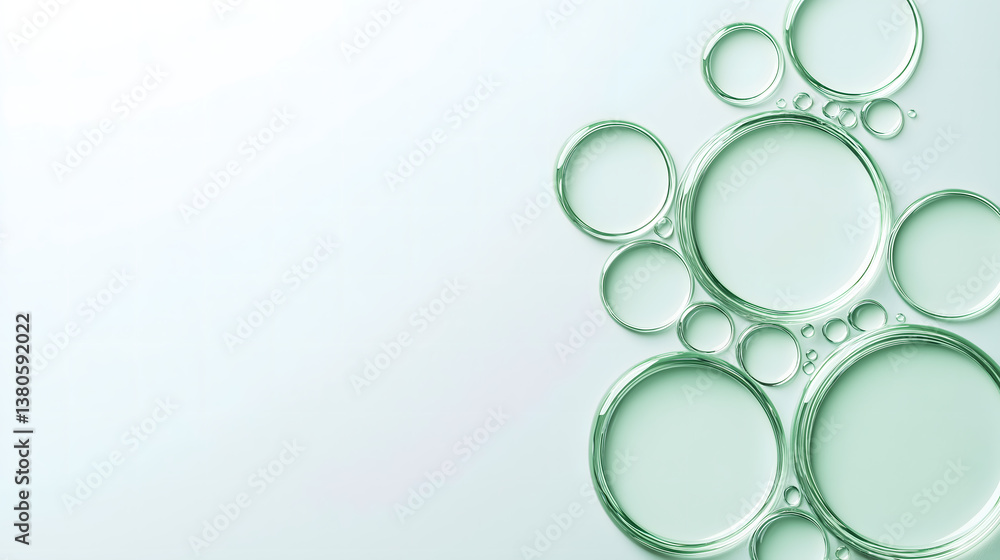 Circle pattern on light green background Circle pattern on light green background