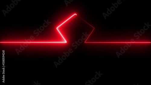 Wallpaper Mural A minimalist neon line icon glows with sharp, luminous edges, smoothly transitioning between vibrant colors like pink, blue, and green, creating a modern, sleek design. Torontodigital.ca