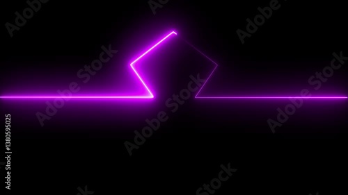 Wallpaper Mural A minimalist neon line icon glows with sharp, luminous edges, smoothly transitioning between vibrant colors like pink, blue, and green, creating a modern, sleek design. Torontodigital.ca