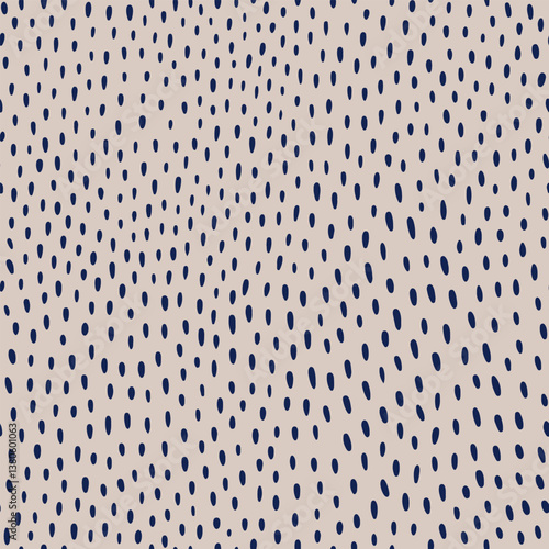 Minimalist Hand Drawn Raindrop or Grain Pattern on White