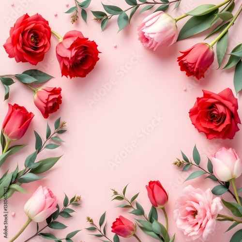 Watercolor floral Valentine’s card