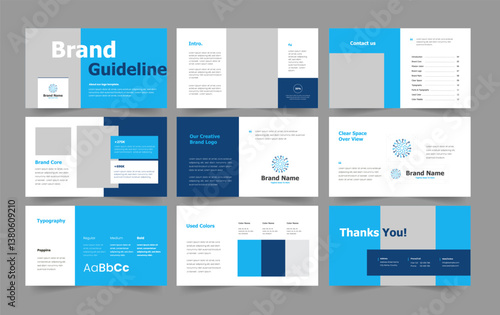 brand guidelines presentation and  brand guideline slide design 