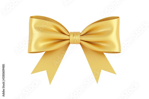 Wallpaper Mural gold bow on a white background Torontodigital.ca