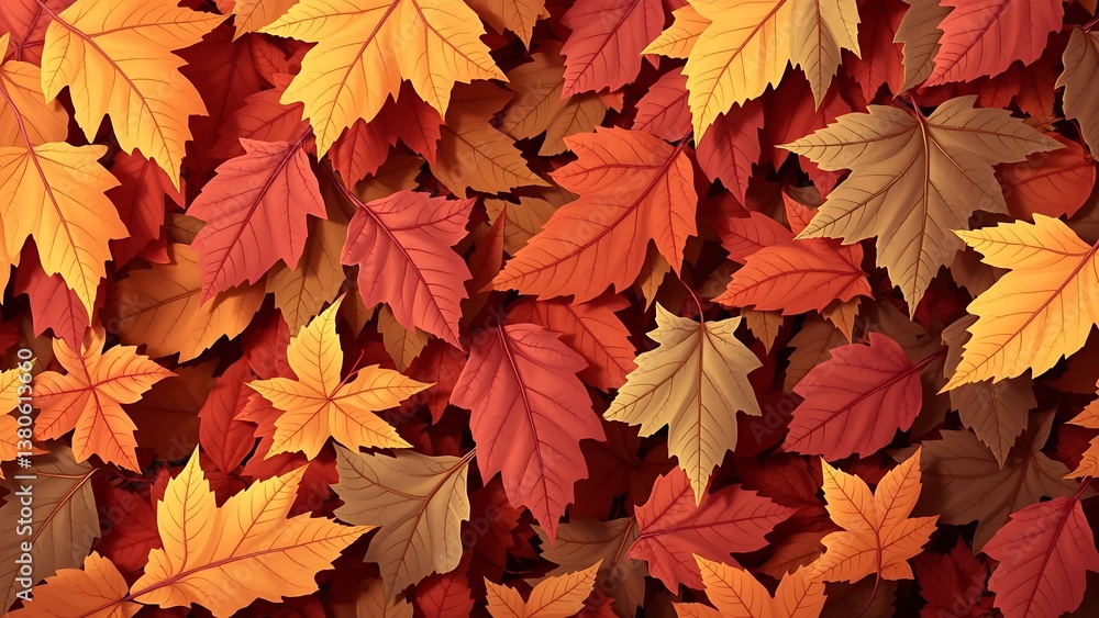 Autumnal Leaves Texture Background Autumnal Leaves Texture Background