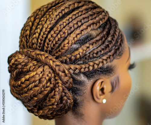 Women with braids, beauty hairstyle design