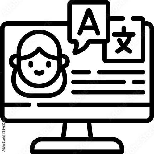translator Illustration on a white background.