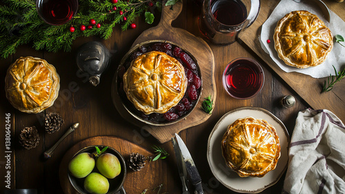 Wallpaper Mural Traditional Christmas Mince Pies - Festive Pastry Treats Filled with Spiced Fruit and Warm Holiday Flavors Torontodigital.ca