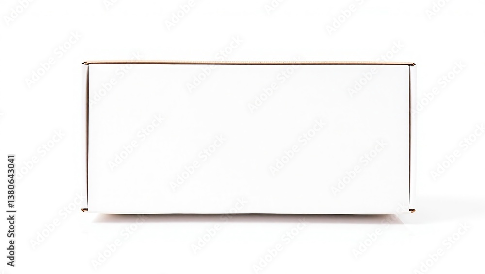 Simple White Box Mockup with Clean Lines for Product Presentation Simple White Box Mockup with Clean Lines for Product Presentation