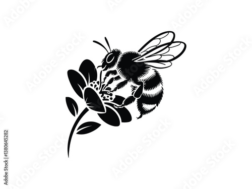 Bee Silhouettes: Nature, Honey Vector Icons