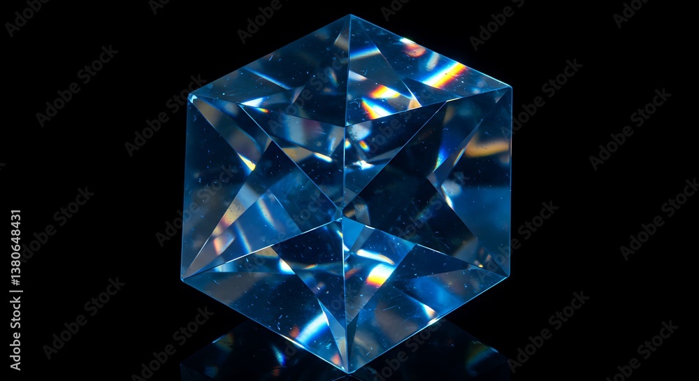 Celestial Sapphire Prism AI Generated Celestial Sapphire Prism AI Generated