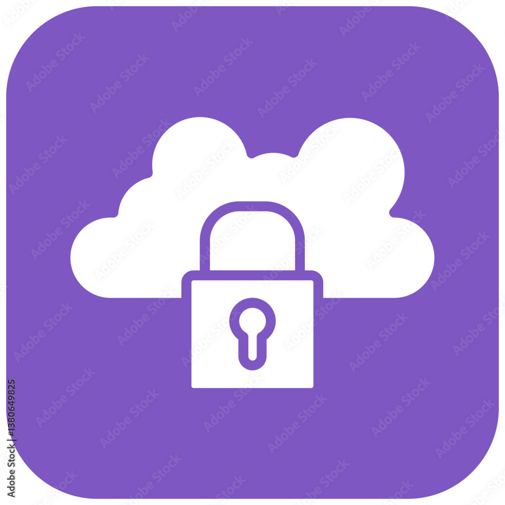 Secure cloud Icon