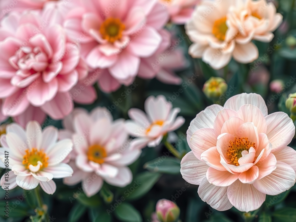 Fototapeta premium Delicate Blossoms: Floral Background Design