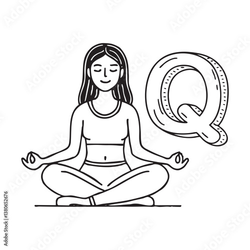 An Illustration of letter Q stand for Quite