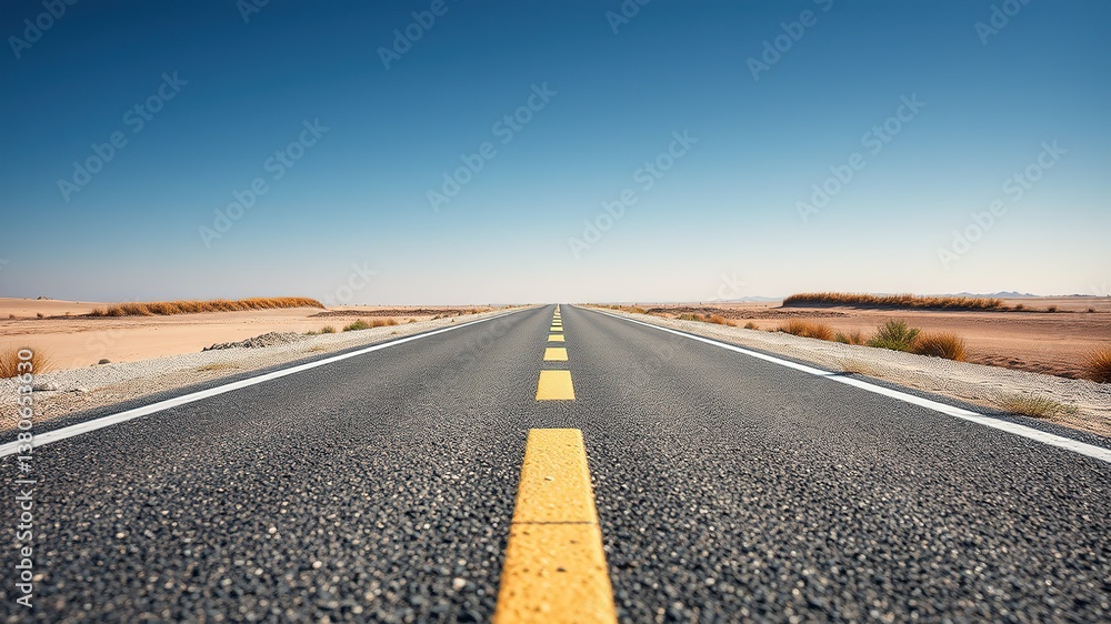 Naklejka premium Asphalt Road Surface with Empty Space