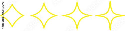 Star Icon Set Vector Different forms of sparkle stars, constellations, galaxies