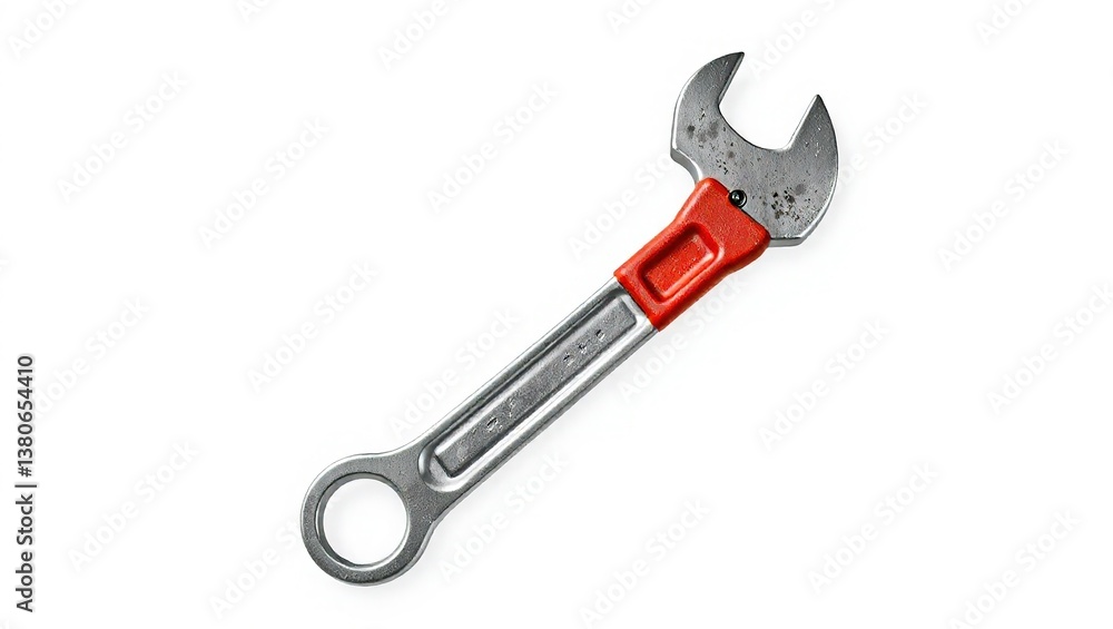 Adjustable Wrench on Isolated Background for Design