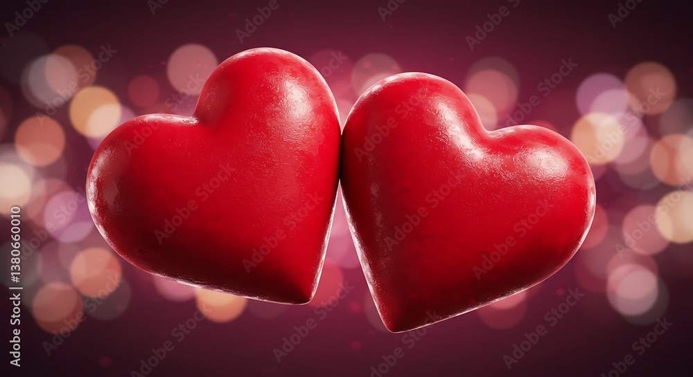 Fototapeta premium Crimson Embrace: A Gentle Glow AI Generated