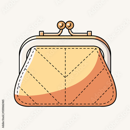 vector illustration of a purse