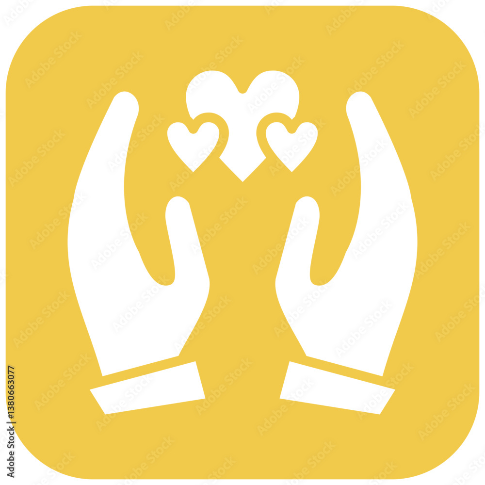 Obraz premium Love and Care Icon