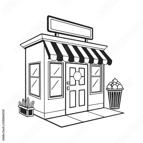 Small Shop Silhouette Icon