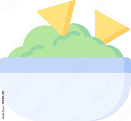 nachos Illustration on a white background.
