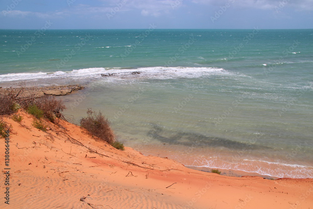 indian ocean at the françois péron national park at shark bay in australia