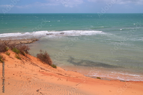 indian ocean at the françois péron national park at shark bay in australia 