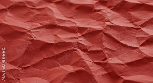 Wallpaper Mural Red Crumpled Paper Texture Background AI Generated Torontodigital.ca