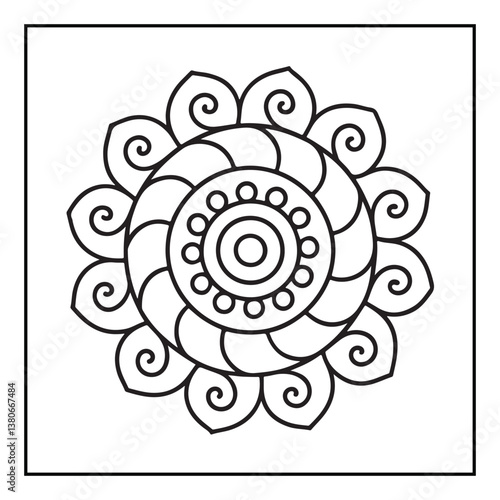 Mandala, mandala coloring book, mandala coloring pages, bold & easy coloring pages, line art, black and white, illustration, mandala abstract, mandala background, mandala shapes, mandala painting