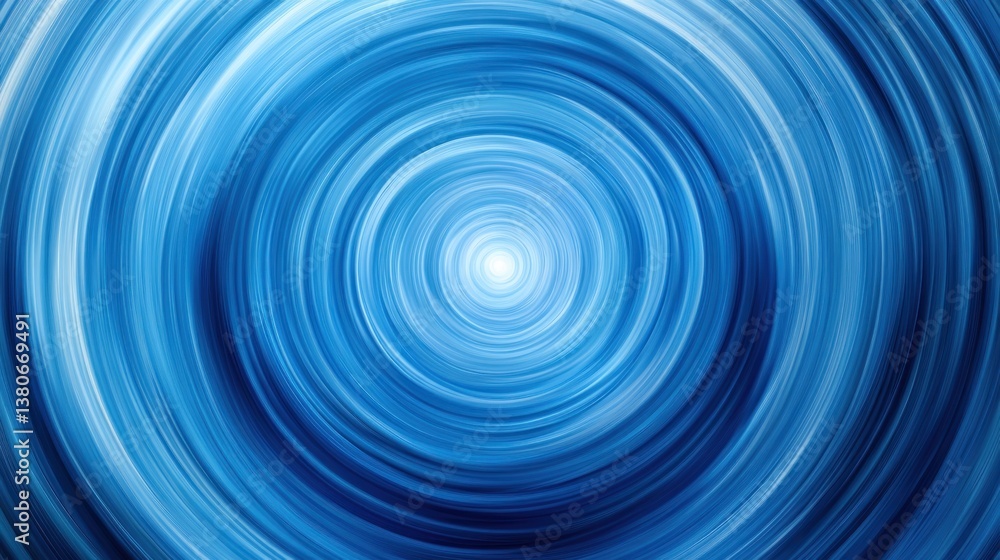 Abstract circular swirling vibrant blue background with a bright central point. Abstract circular swirling vibrant blue background with a bright central point.