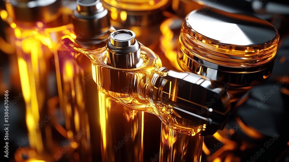 Luxurious amber perfume bottles gleam with golden light reflecting a sophisticated and opulent design aesthetic in Luxurious amber perfume bottles gleam with golden light reflecting a sophisticated and opulent design aesthetic in