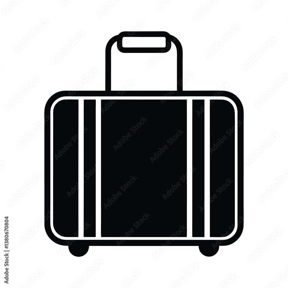 suitcase with luggage vector illustration