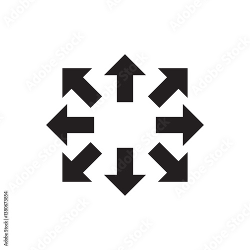 direction arrow directions icon logo vector design