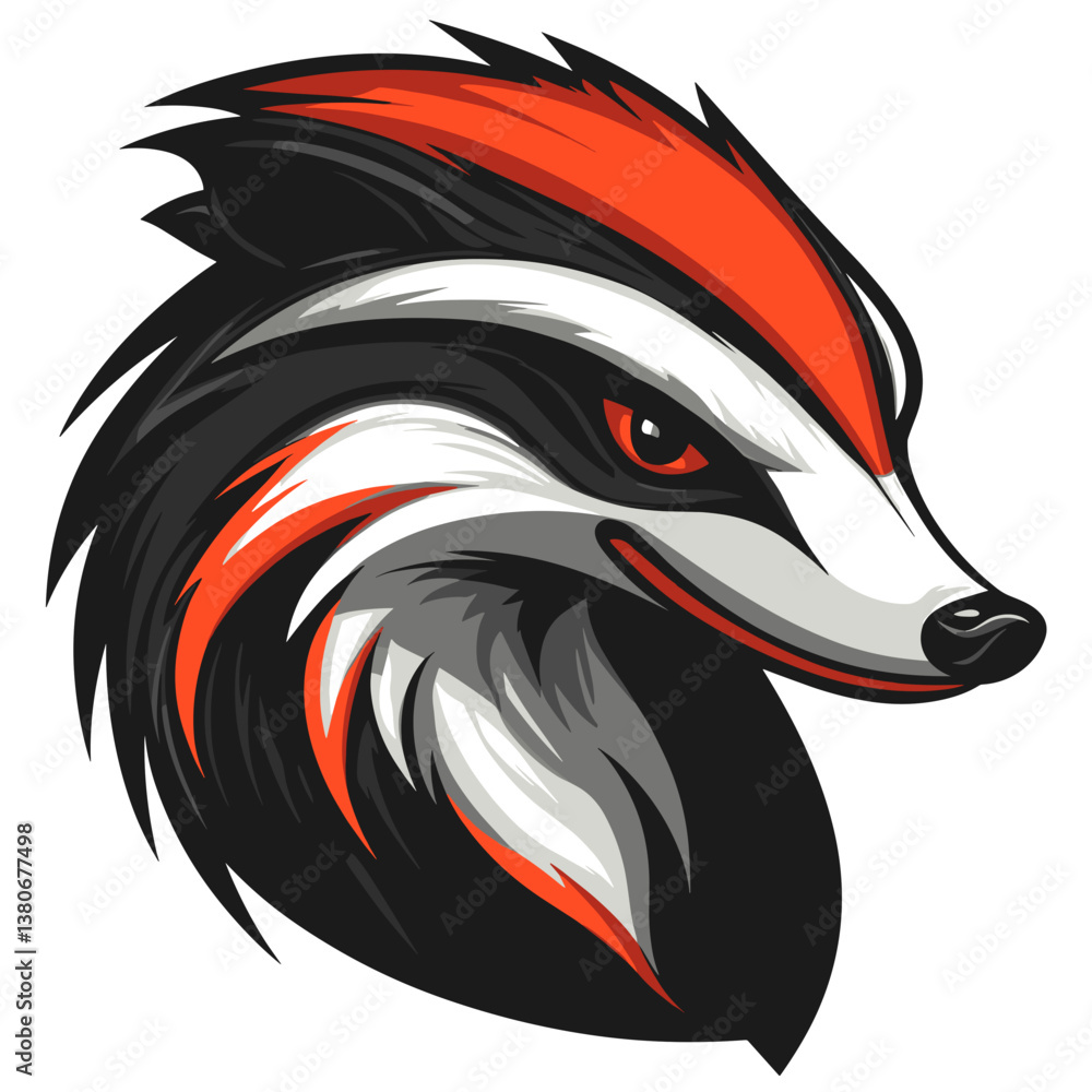 custom made wallpaper toronto digitalEsports logo featuring a giant side view head illustration with vibrant colors for team branding and identity representation