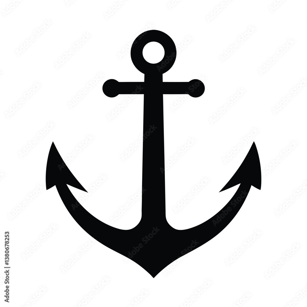 anchor isolated on white background, vector illustration anchor isolated on white background, vector illustration