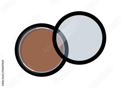 Eyebrow pomade, contour, sculptor, lip balm vector clip art. Isolated on transparent background.