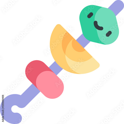 skewer Illustration on a white background.