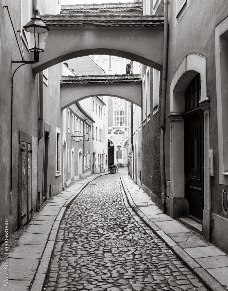 beautiful old historic alleyways in Görlitz