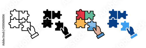 Project Collaboration  Icon Set Multiple Style Collection