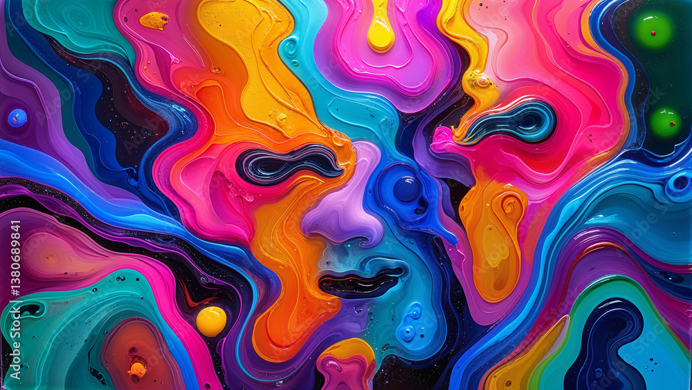 Dynamic Swirls of Vivid Colors Dynamic Swirls of Vivid Colors