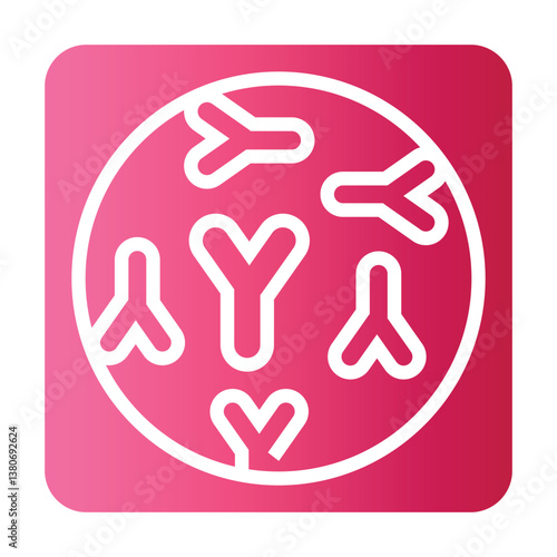 Bifidobacterium black line icon for digital and print projects. Microscopic probiotics.