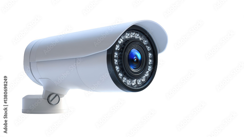 White surveillance camera, enhanced security for home and business monitoring enhance White surveillance camera, enhanced security for home and business monitoring enhance