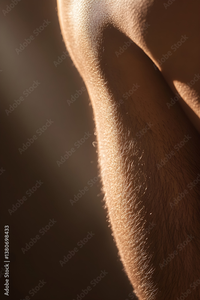 Fototapeta premium A Delicate Insight into the Interplay of Light and Texture on the Human Underarm