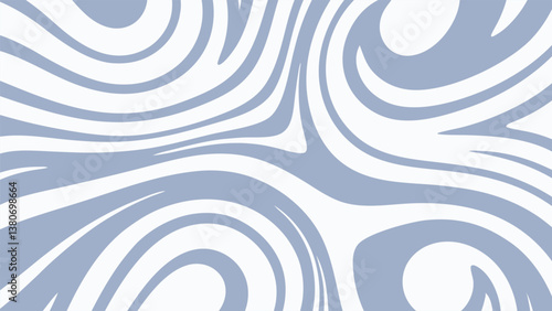 Wavy Lines Abstract Background in Trendy Retro Psychedelic Style. Twisted, Swirled, and Distorted Vector Texture Pattern
