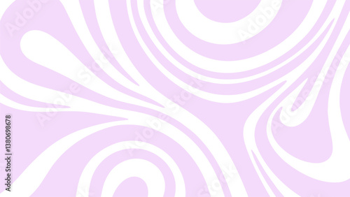 Wavy Lines Abstract Background in Trendy Retro Psychedelic Style. Twisted, Swirled, and Distorted Vector Texture Pattern